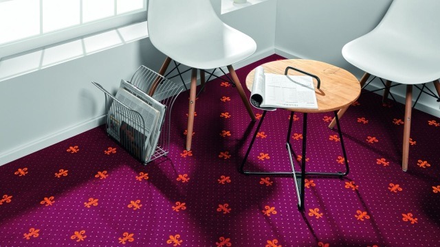 Vorwerk® Teppichboden Breite 4m, Samos Design 1P37 Flieder 3 Samos Design Lily Raum 1P37 1600 900
